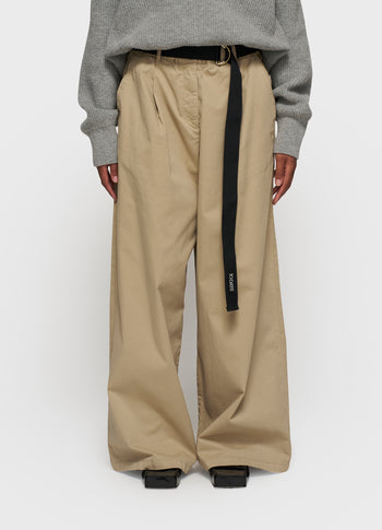 wide pants twill | earth