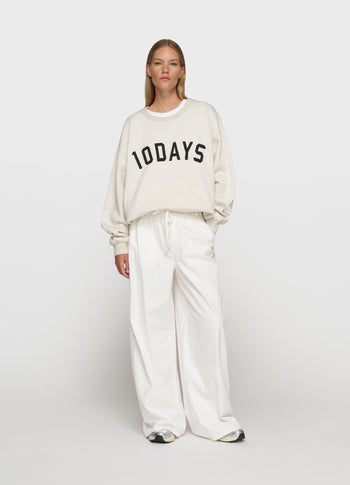 THE STATEMENT SWEATER | soft white melee