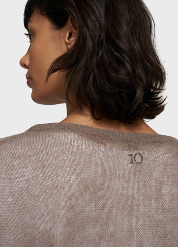 thin knit sweater | moonrock