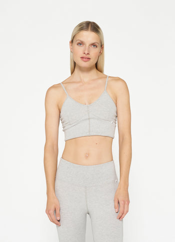 soft stretch bralette | light grey melee
