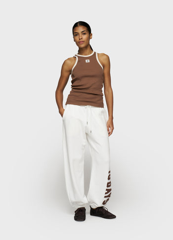 tank top rib contrast | truffle