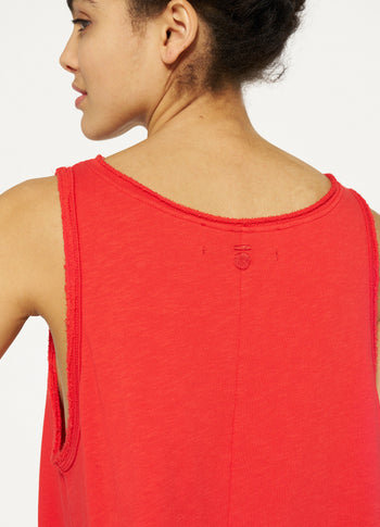 beach dress | poppy red