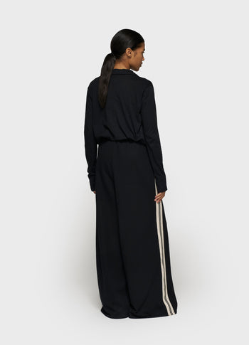 wide pants tape | black