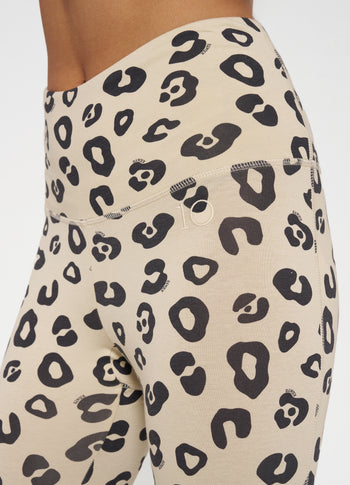 yoga leggings leopard | oyster
