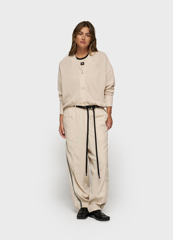 v-neck cardigan mesh | light earth