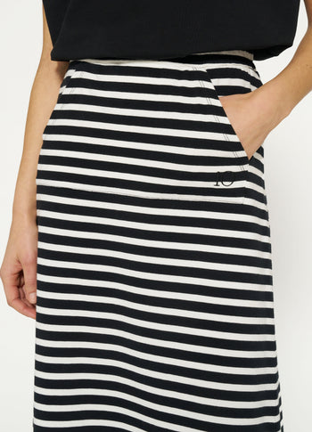 long skirt stripes | black/ecru