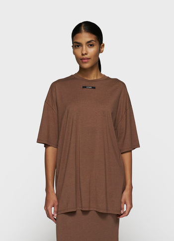oversized tee jersey | truffle