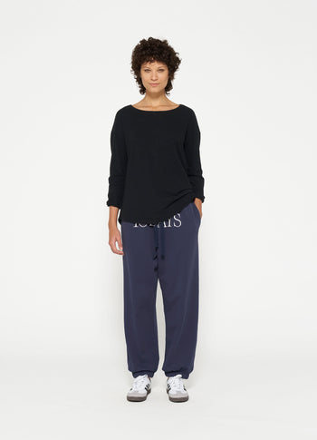 longsleeve tee linen | black