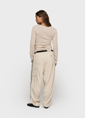 boat neck long sleeve tee mesh | light earth