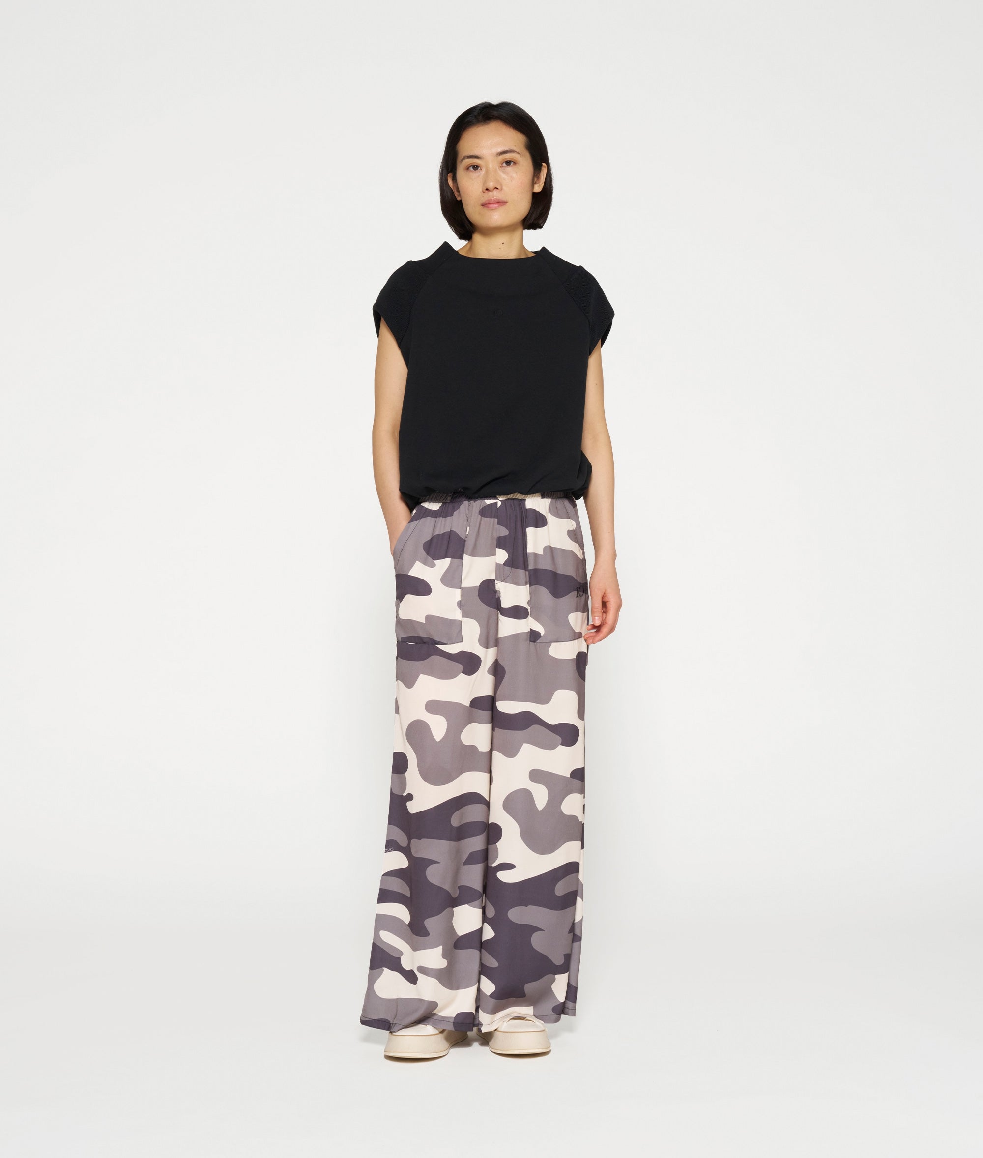 wide pants camo sage 10DAYS Official Online Store