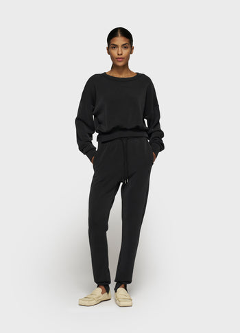 soft scuba cuff jogger | black