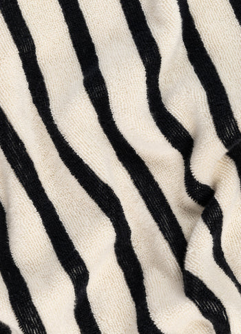 bathrobe stripes | ecru/black
