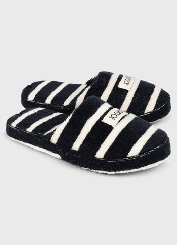 slippers stripes | black/ecru