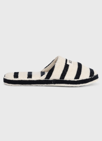 slippers stripes | ecru/black