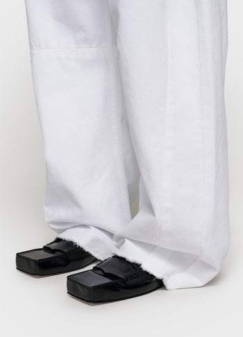 western pants washed | optic white