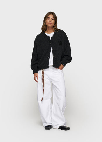 soft baseball knit cardigan | antra melee