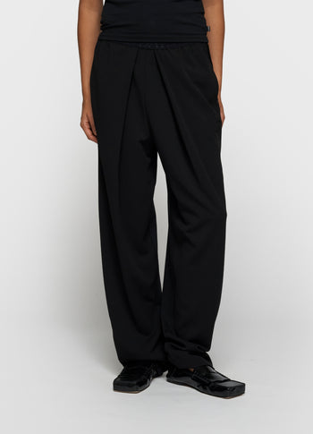 pleated pants | black