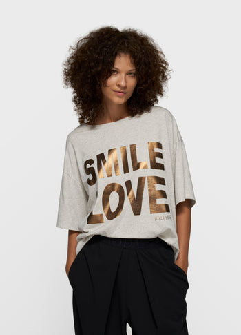 tee smile love | soft white melee