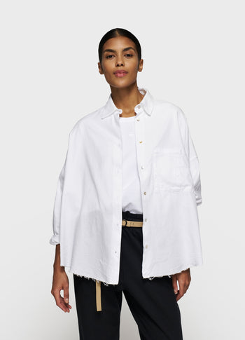 stamp shirt pique | white