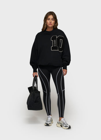 contrast leggings | black