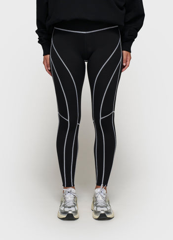 contrast leggings | black