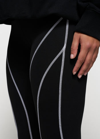 contrast leggings | black