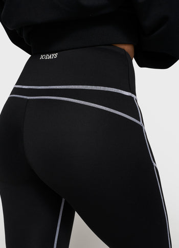 contrast leggings | black