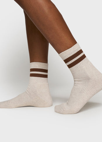 socks 2 stripes | truffle