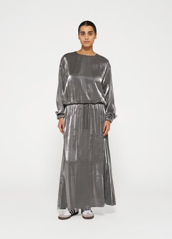 shiny skirt | silver