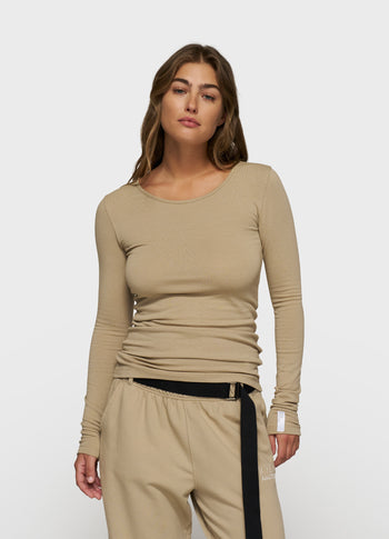 extra long sleeve tee modal | earth