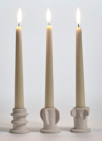Candle holder 02 set 3 Molly 6CM | soft beige