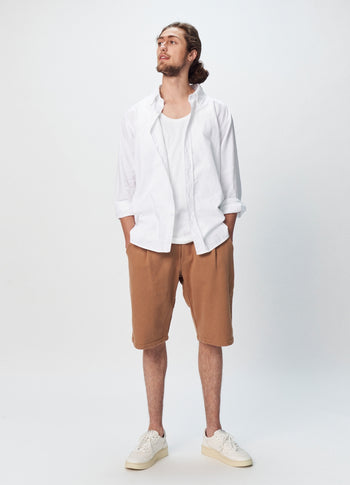 Robin fleece shorts | camel