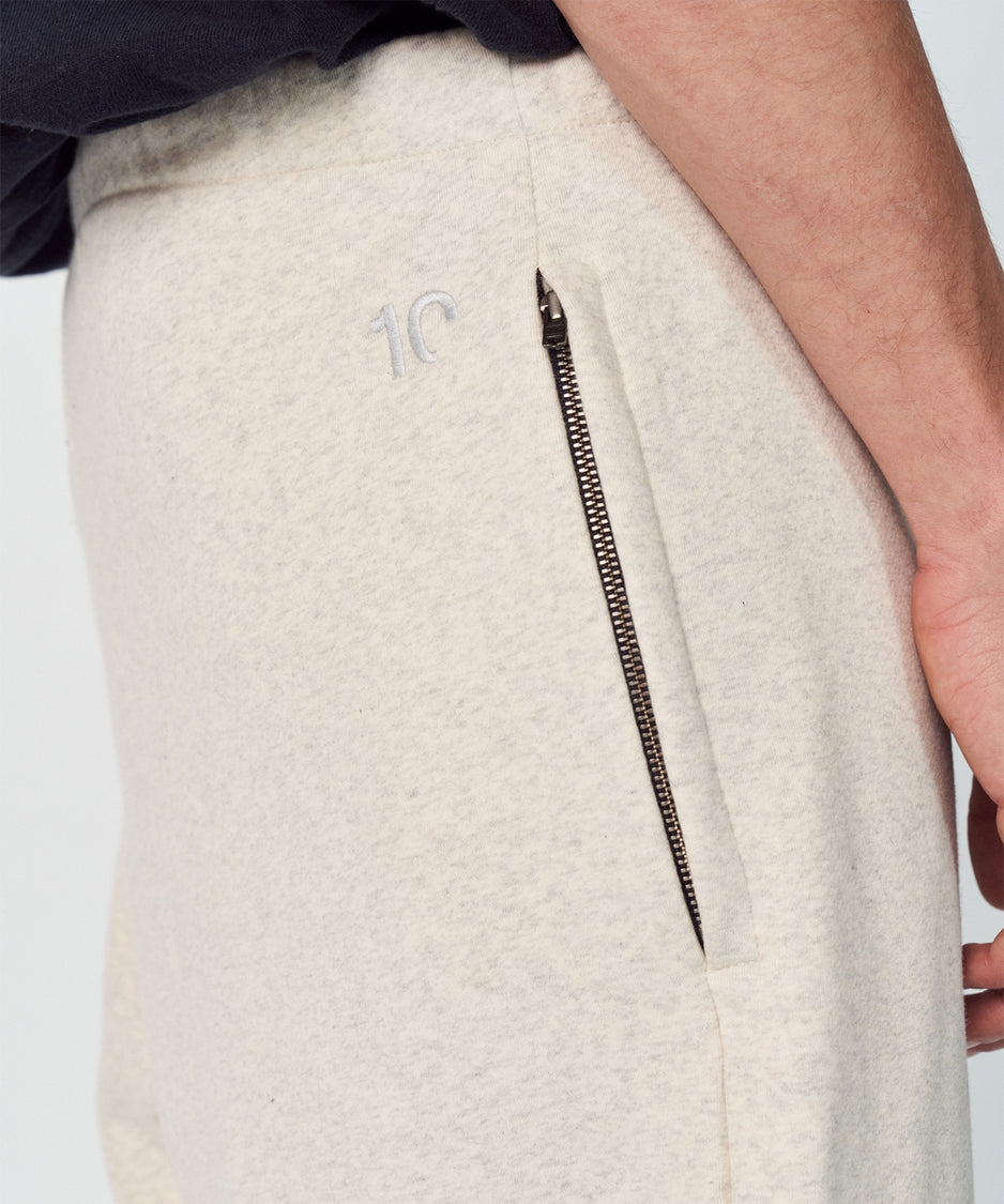 Chris fleece jogger | soft white melee