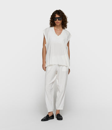 cropped easy jogger | ecru