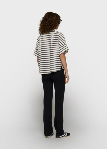 flare punto pants | black