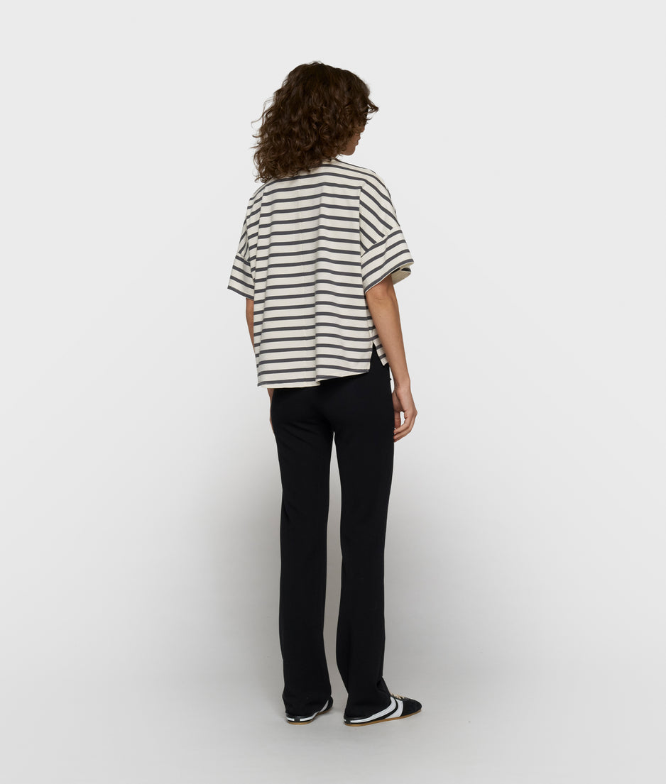 flare punto pants | black