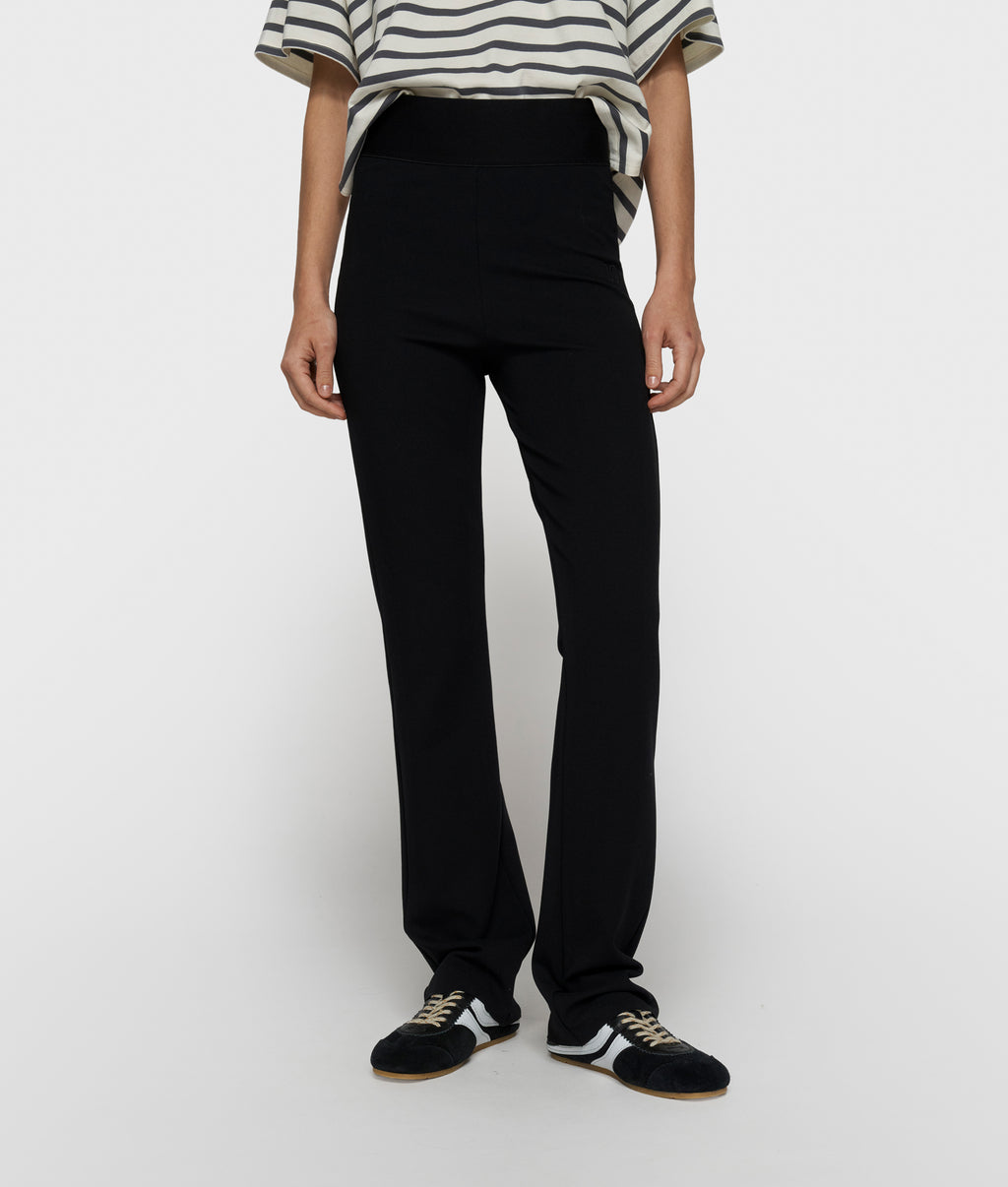 flare punto pants | black
