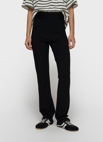 flare punto pants | black
