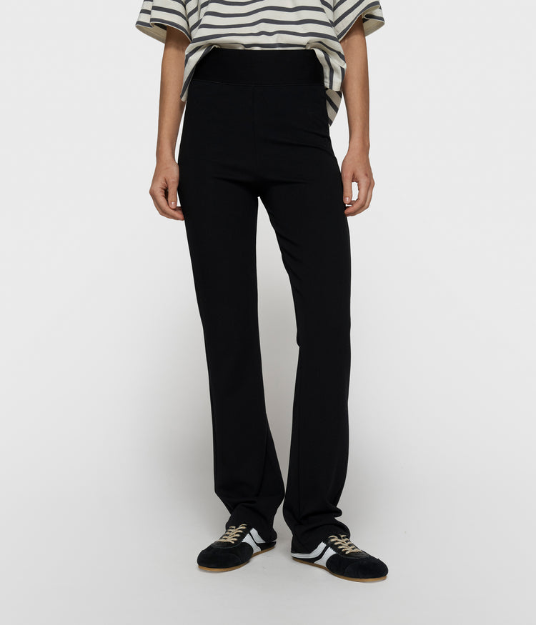 flare punto pants | black