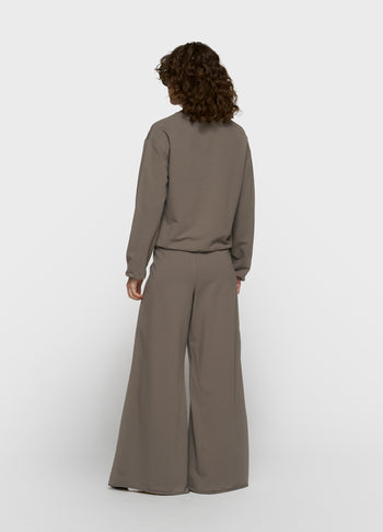 silent chique wide jogger | dark fog