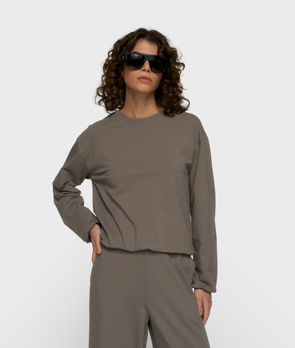 silent chique sweater | dark fog