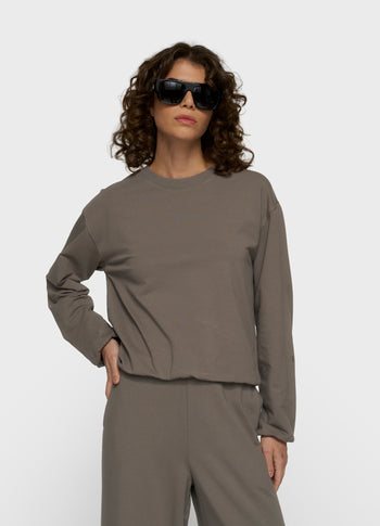 silent chique sweater | dark fog