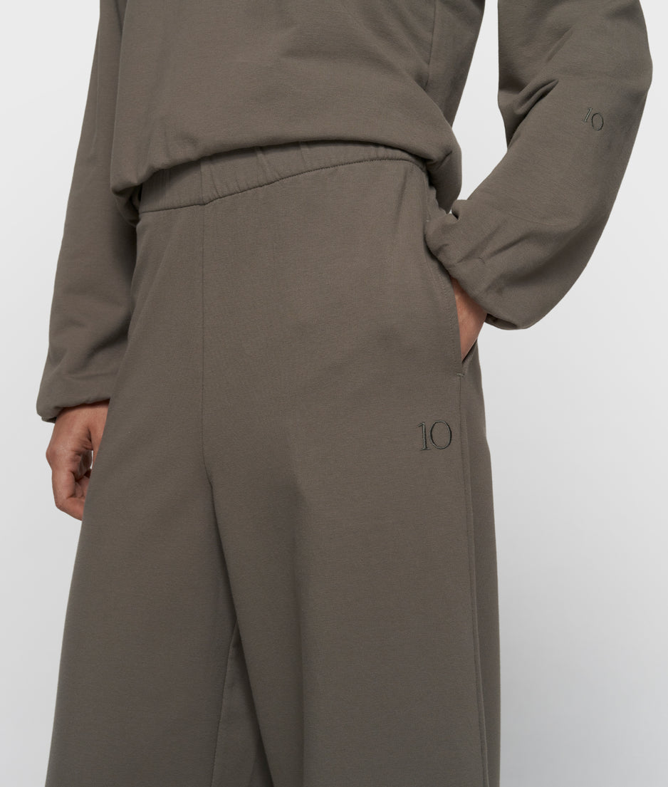 silent chique wide jogger | dark fog