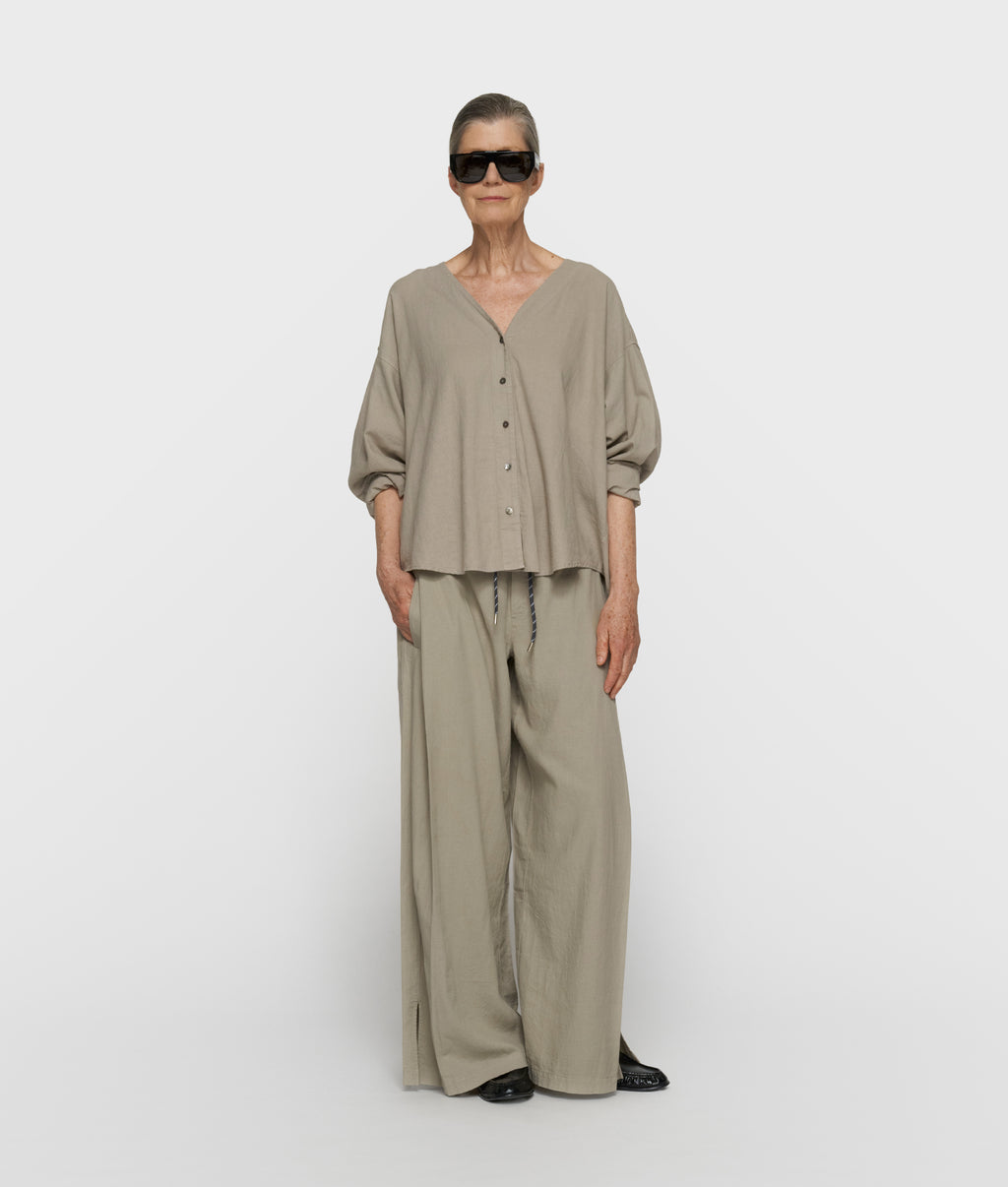 cotton linen blouse | fog