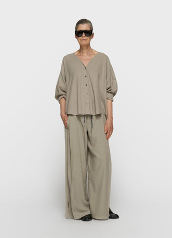 cotton linen blouse | fog