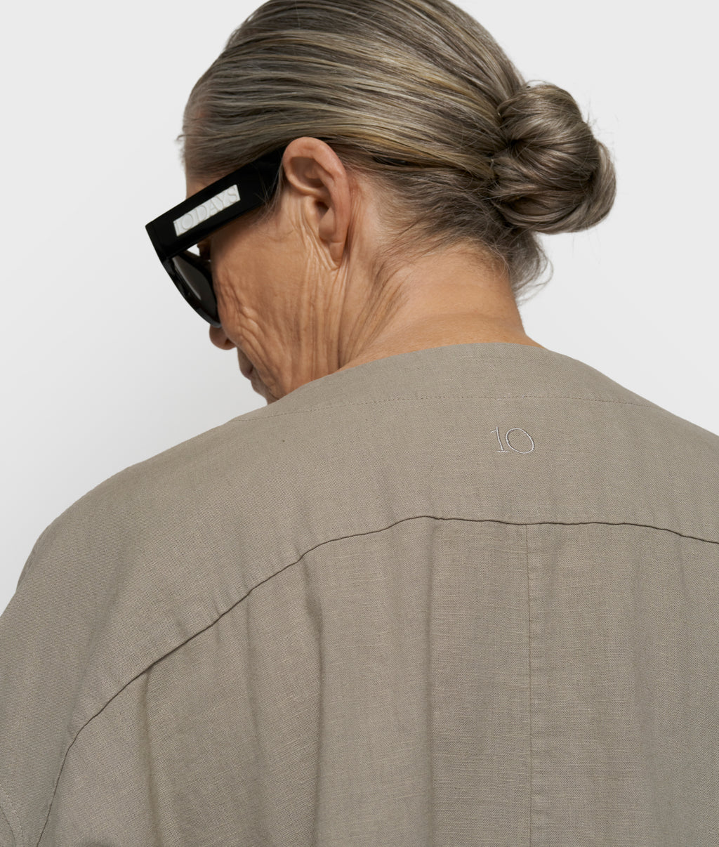 cotton linen blouse | fog