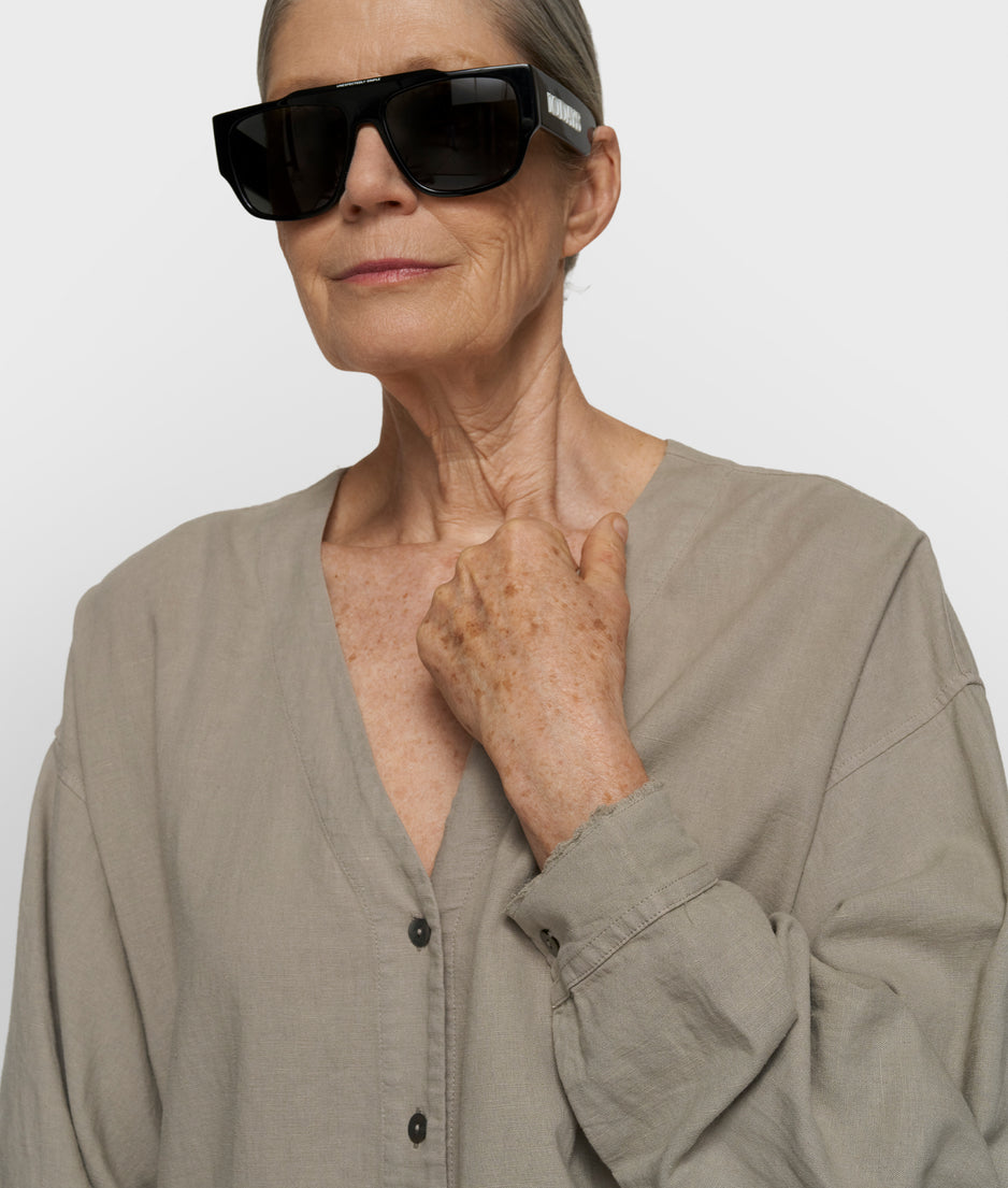 cotton linen blouse | fog