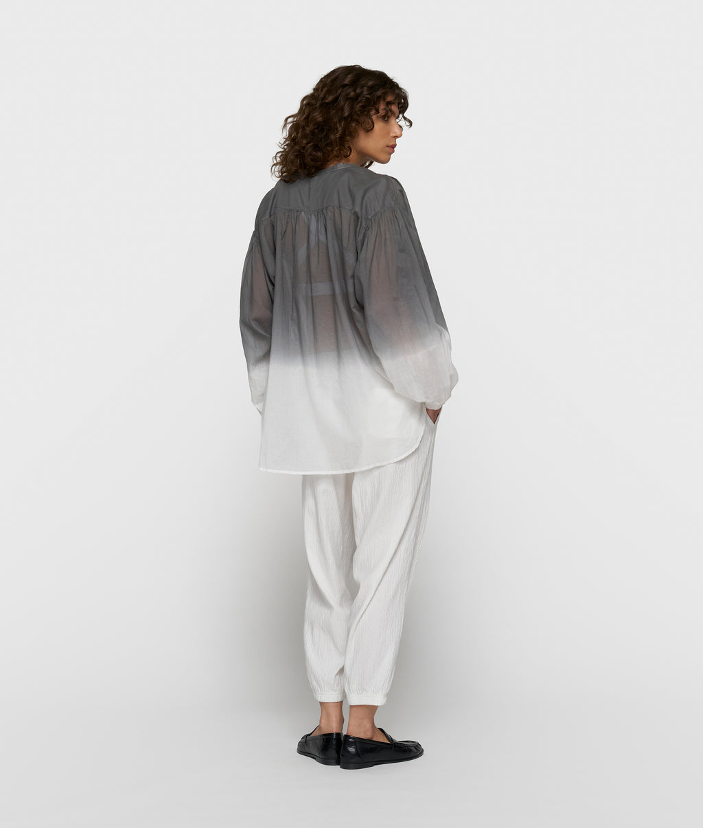 dip dye blouse | mid grey