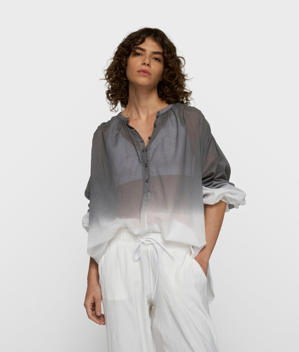 dip dye blouse | mid grey