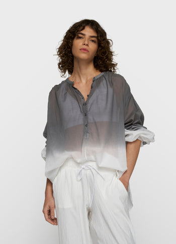dip dye blouse | mid grey